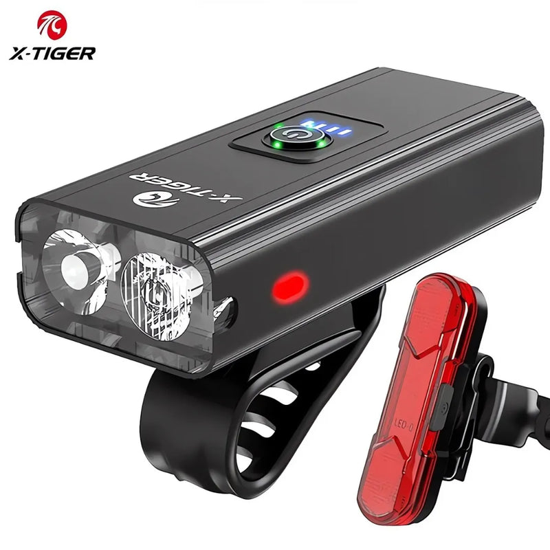 Farol de Bicicleta X-Tiger TurboLight 2400mAh com Power Bank