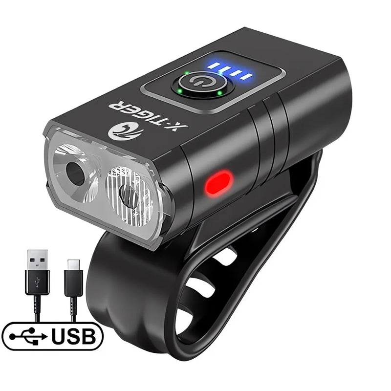 Farol de Bicicleta X-Tiger TurboLight 1200mAh com Power Bank