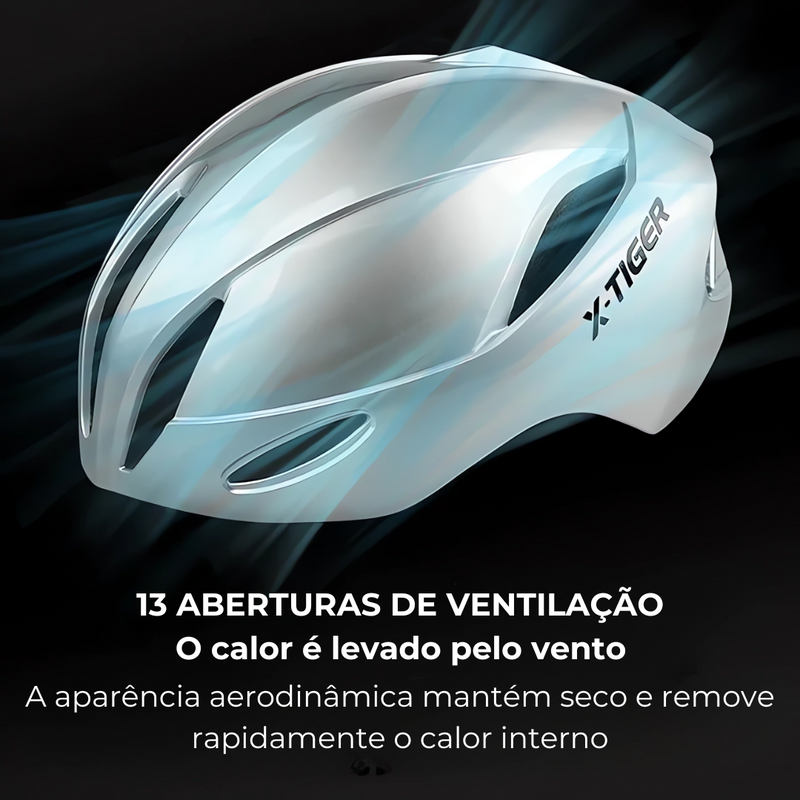 Capacete de Ciclismo X-Tiger Vermelho e Azul Modelo Raptor