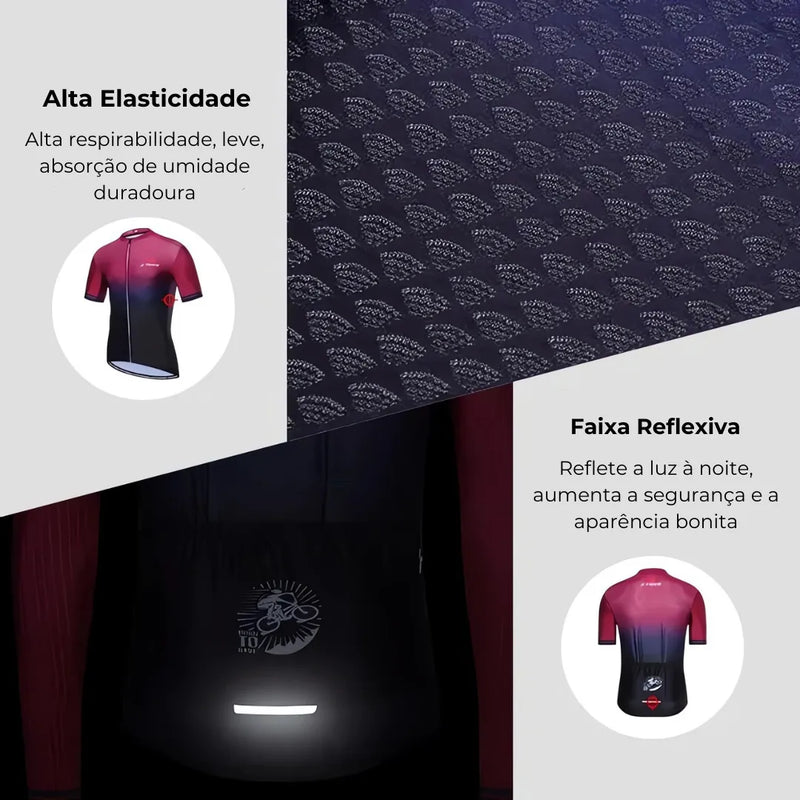 Camisa de Ciclismo Masculina X-Tiger Modelo Elite
