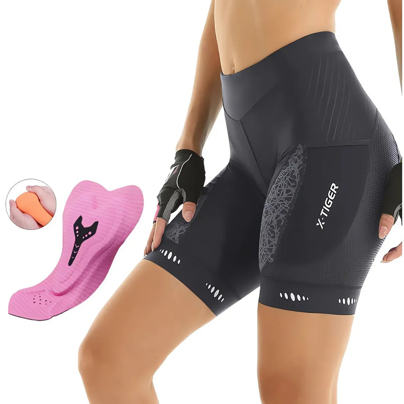 Bermuda e Bretelle de Ciclismo Feminino X-Tiger com Forro Respirável Modelo Aura™