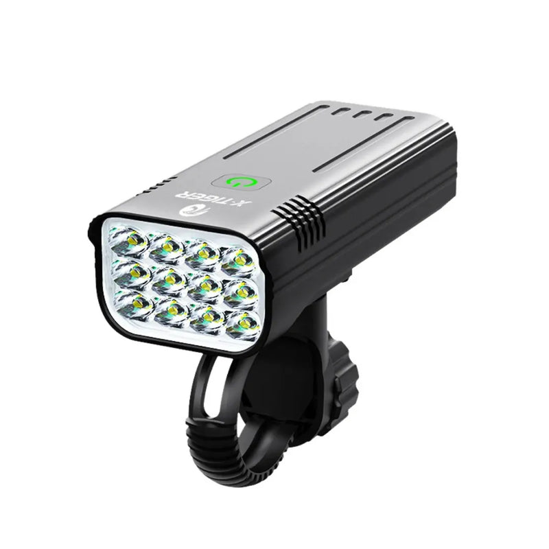 Farol de Bicicleta X-Tiger TurboLight 10000mAh com Power Bank - 12 LED