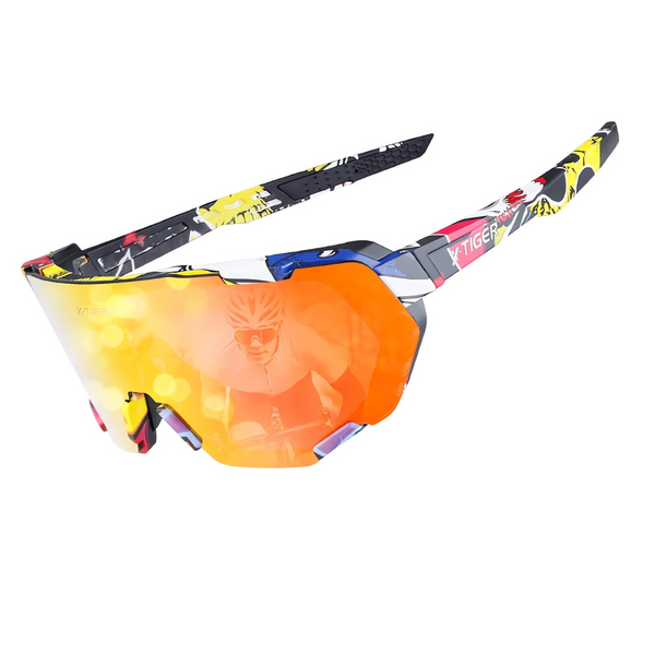 Óculos de Ciclismo 5 Lentes Fotocromático X-Tiger Modelo Surge (C03)