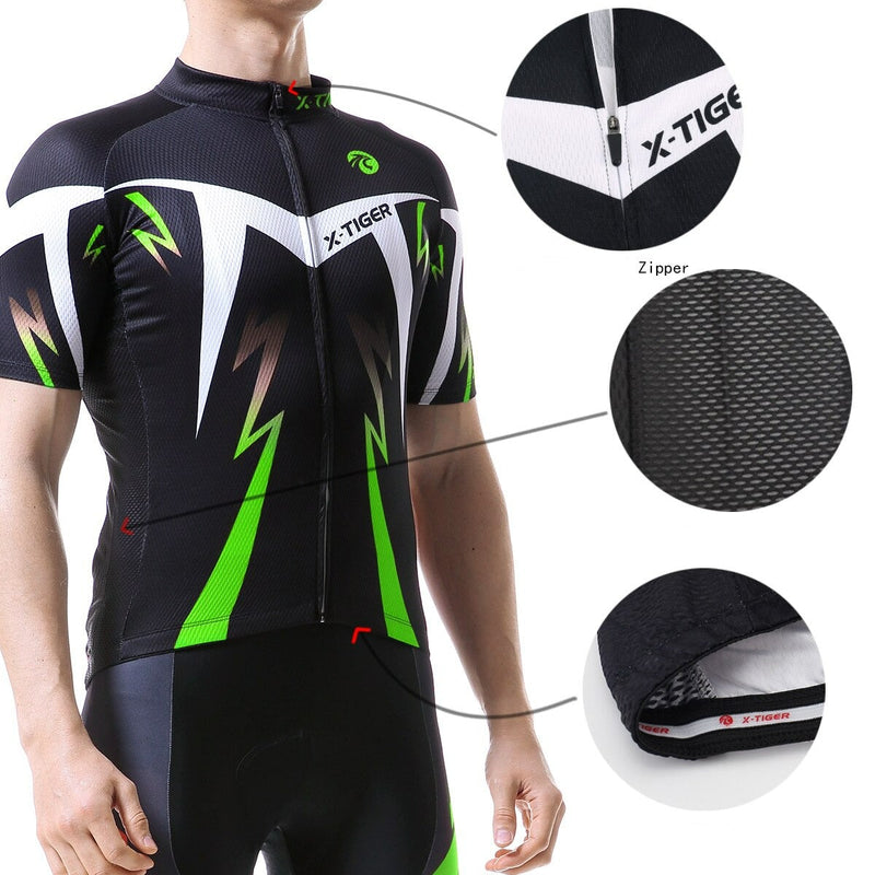 Conjunto Ciclismo Masculino X-Tiger (Bermuda e Camisa)