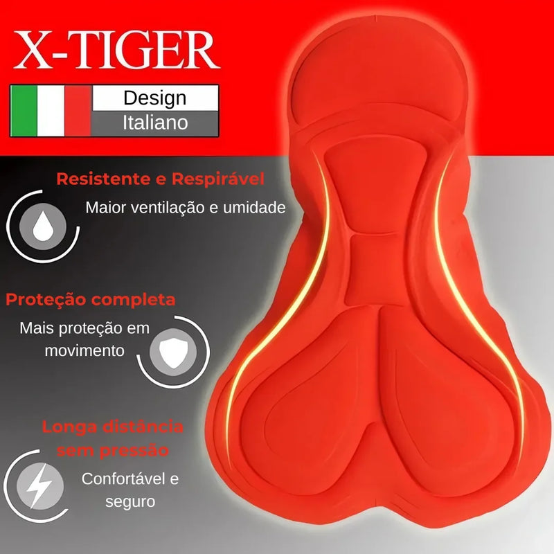 Shorts Ciclismo Feminino X-Tiger com Forro Respirável Modelo Inspire