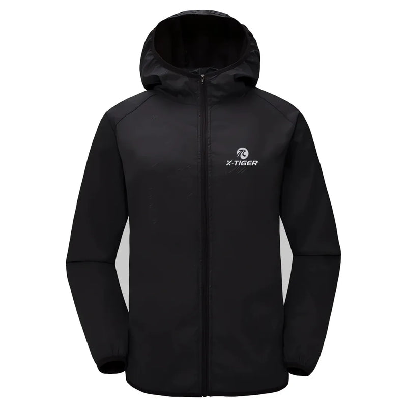 Jaqueta Masculina Corta Vento X-Tiger Modelo WindPro - Preto/Branco/Cinza
