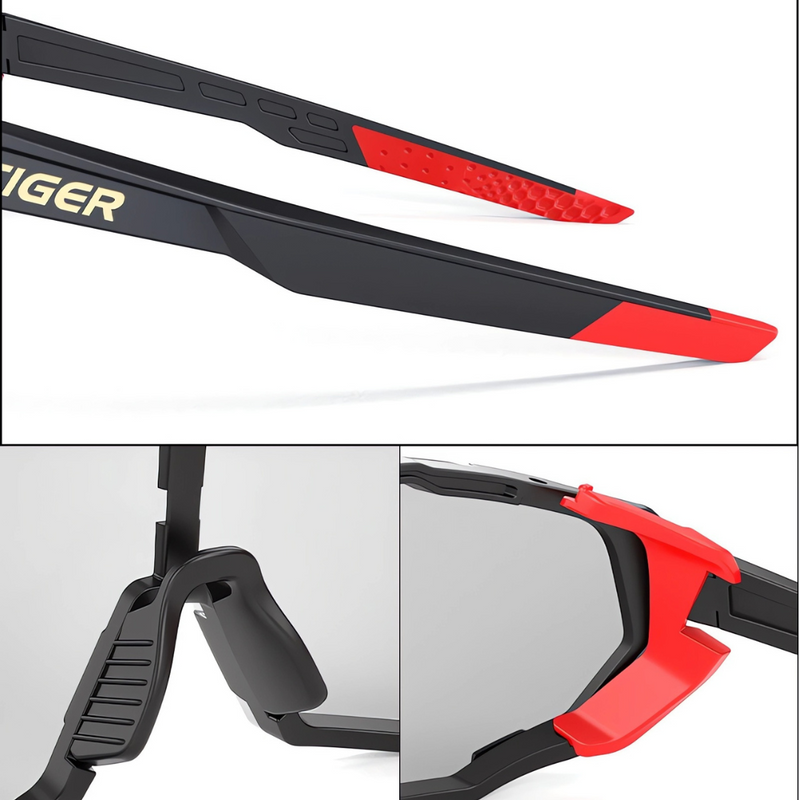 Óculos de Ciclismo 5 Lentes Fotocromático X-Tiger Modelo Surge (C01)