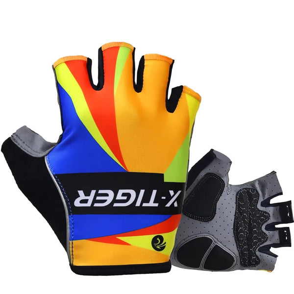 Luva de Ciclismo X-Tiger GripPro com Proteção de Impacto - Preto e Rosa
