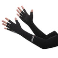 Par de Manguitos Unissex com Proteção Solar SportFashion Azul Cinza Preto