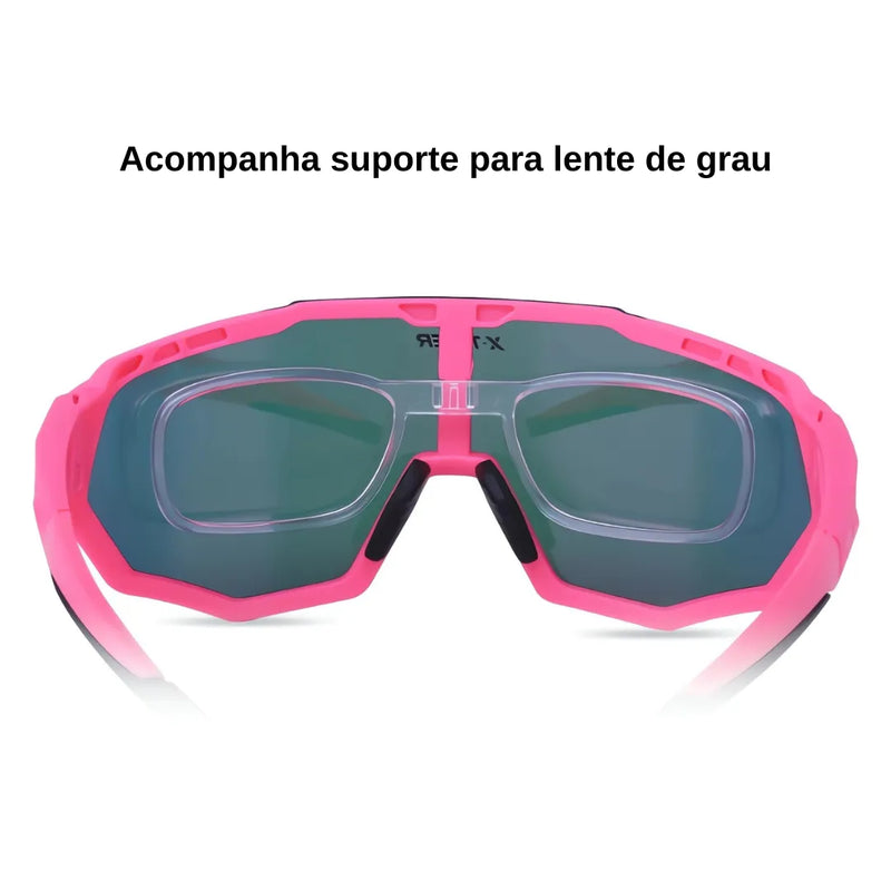 Óculos de Ciclismo 3 Lentes Fotocromático X-Tiger Modelo Vortex (C03)