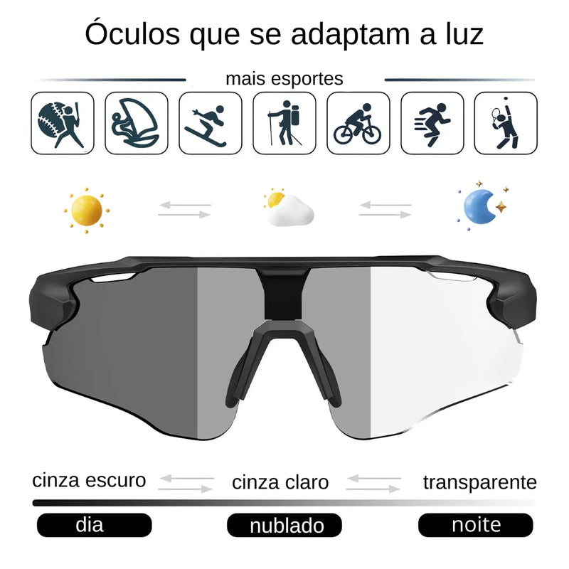Óculos de Ciclismo Fotocromático X-Tiger Modelo Ignis (C01)