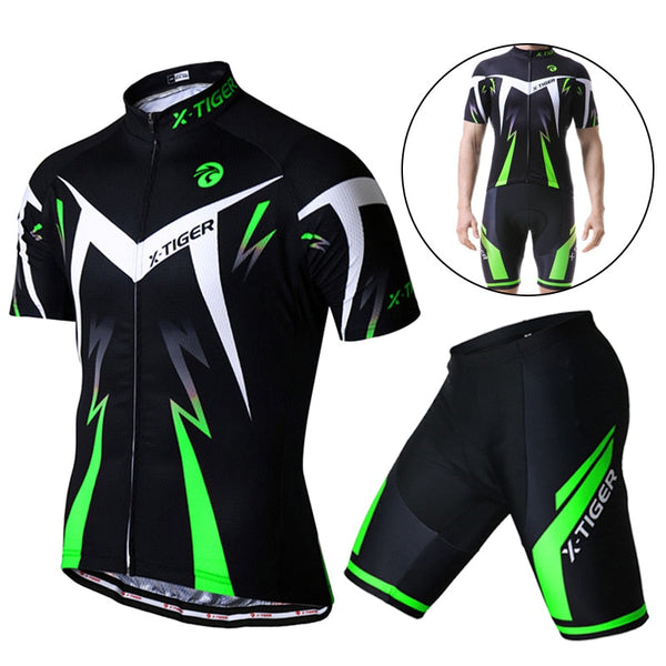 Conjunto Ciclismo Masculino X-Tiger (Bermuda e Camisa)
