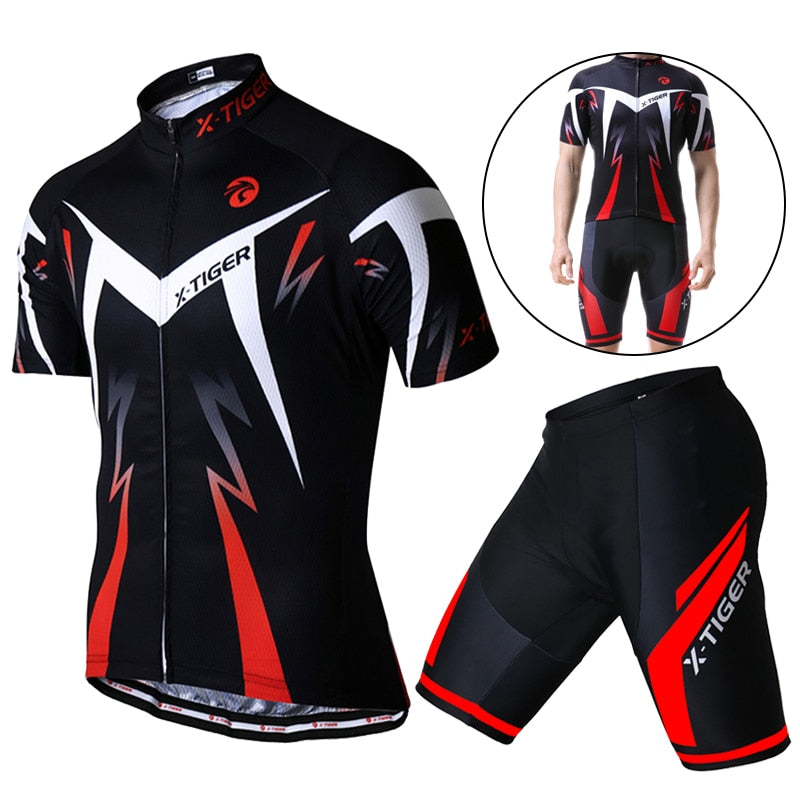 Conjunto Ciclismo Masculino X-Tiger (Bermuda e Camisa)