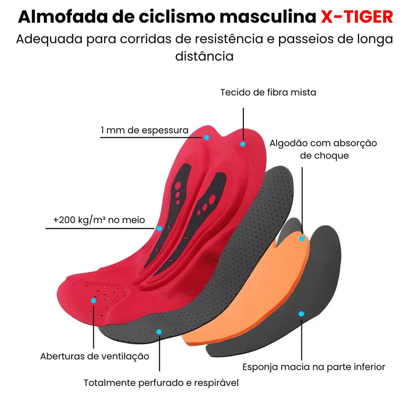 Bretelle Ciclismo Masculino X-Tiger Modelo Apexium