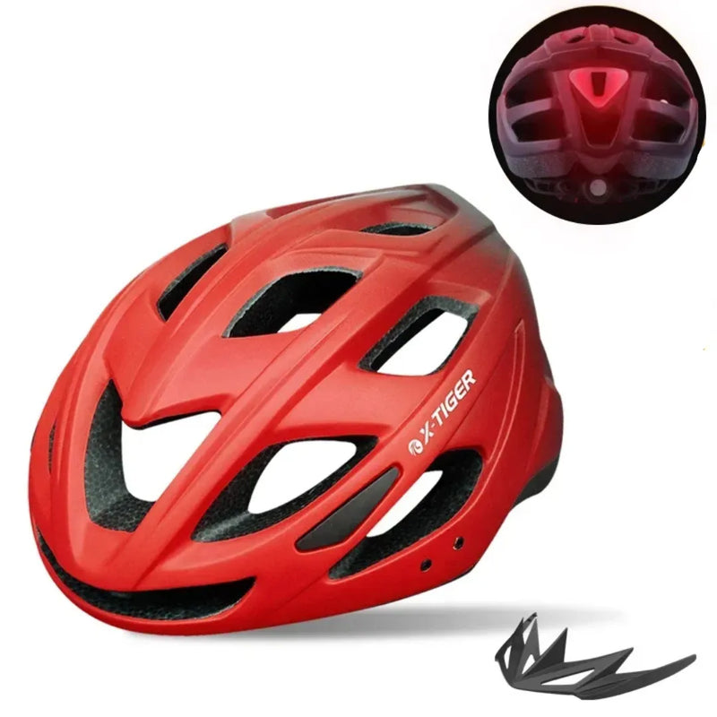 Capacete de Ciclismo X-Tiger Vermelho Modelo Titan