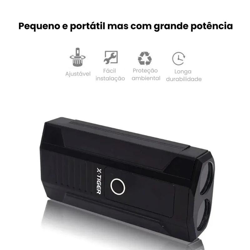 Farol de Bicicleta X-Tiger TurboLight 5200mAh com Power Bank