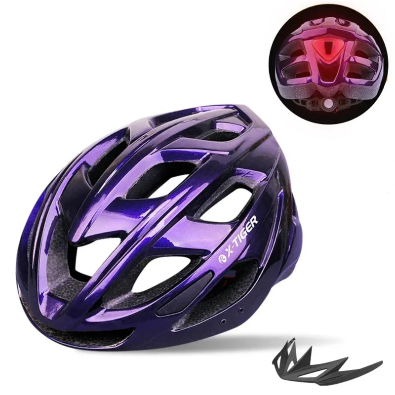 Capacete de Ciclismo X-Tiger Roxo Modelo Titan
