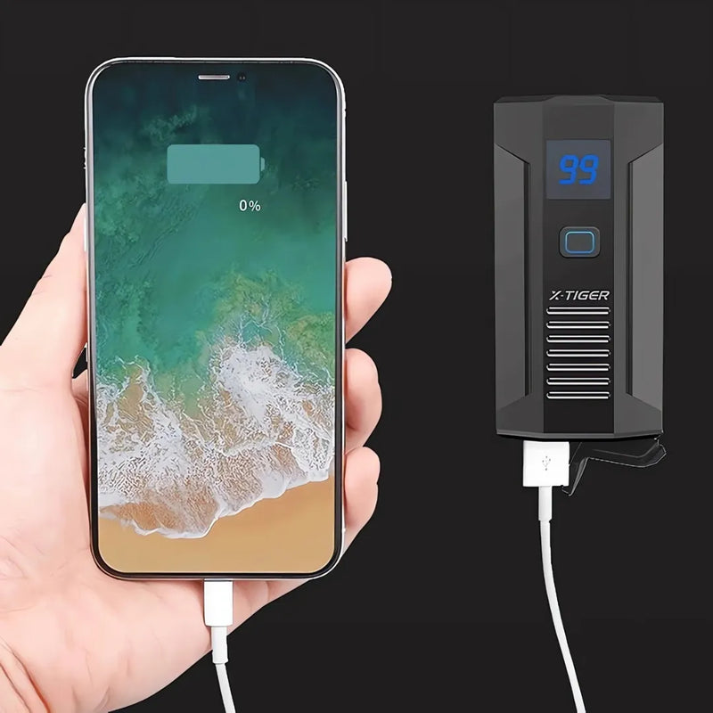Farol de Bicicleta X-Tiger TurboLight 4000mAh com Power Bank