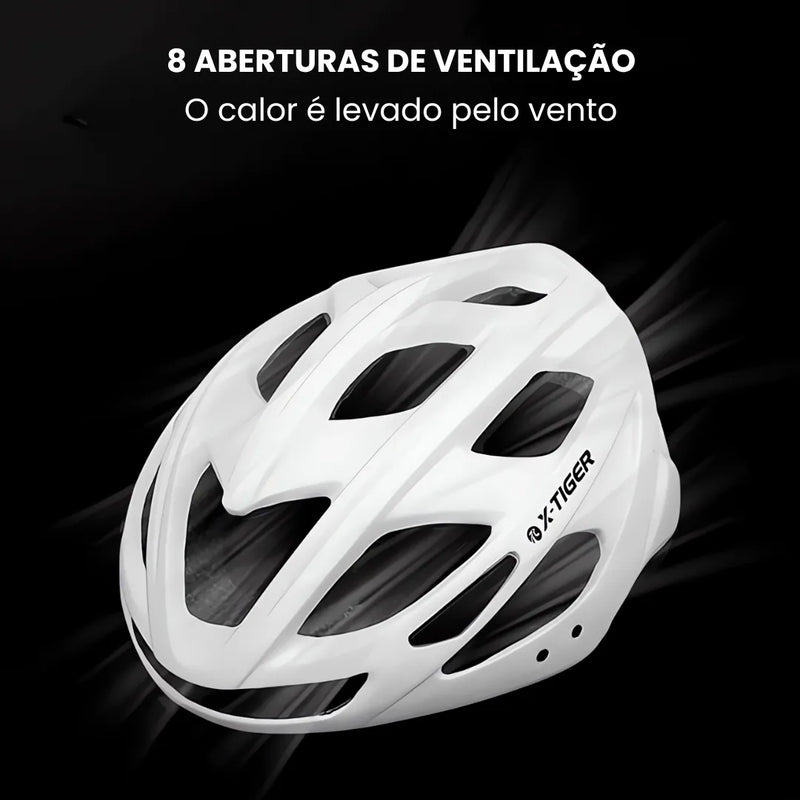 Capacete de Ciclismo X-Tiger Vermelho Modelo Titan