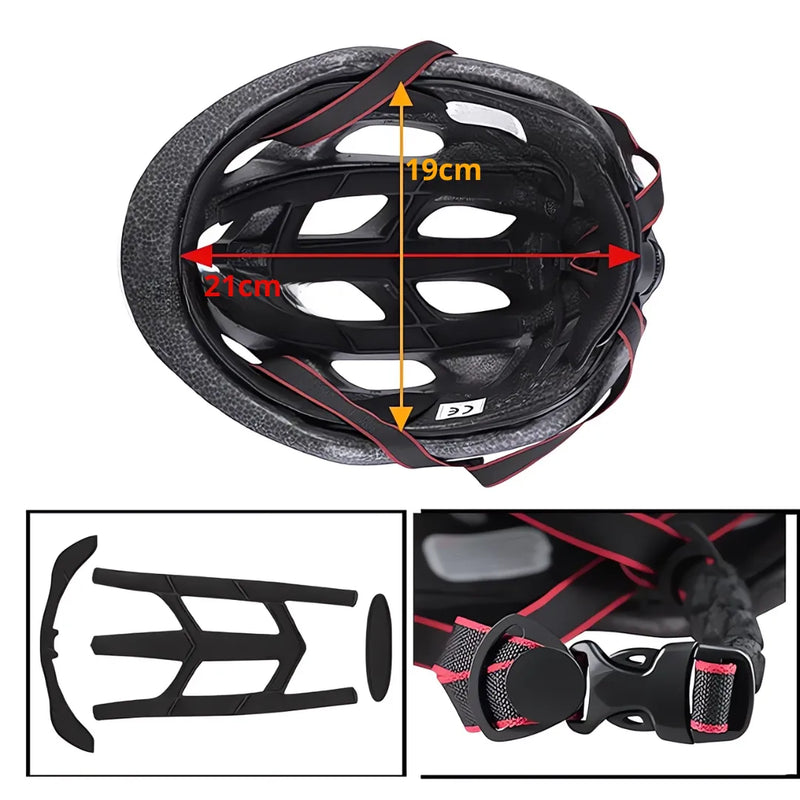 Capacete de Ciclismo X-Tiger Vermelho Modelo Titan